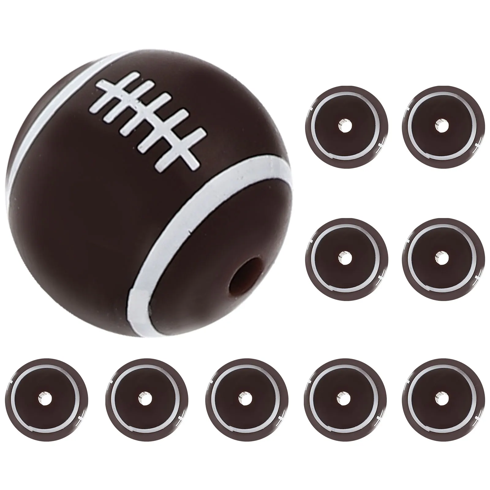 

10pcs Silicone Ball Beads Colored Smooth Surface for Bracelets DIY Jewelry Accessories Craft Projects Decorations Toys