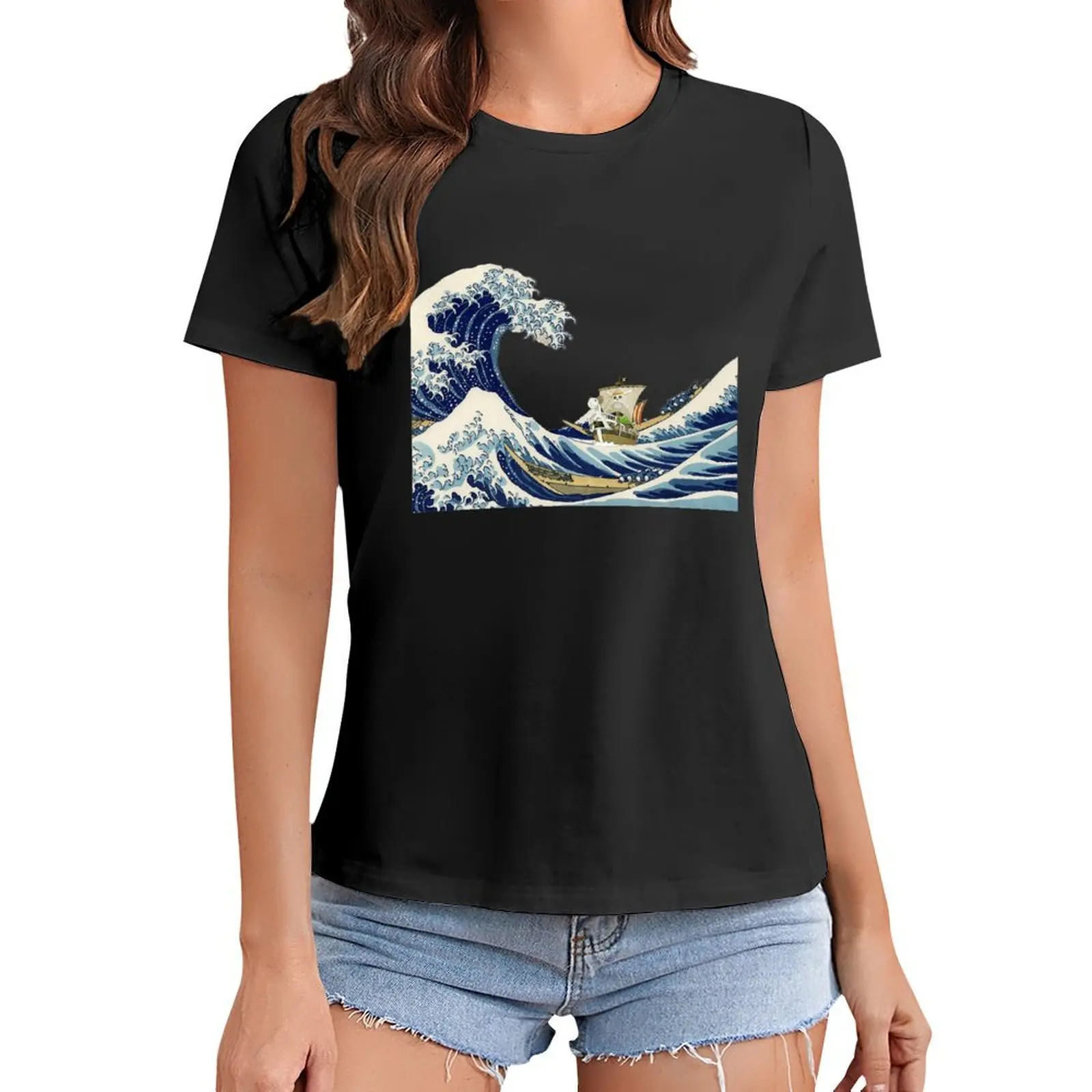 

Going Merry Wave T-Shirt plus size tops tees workout shirts for Women