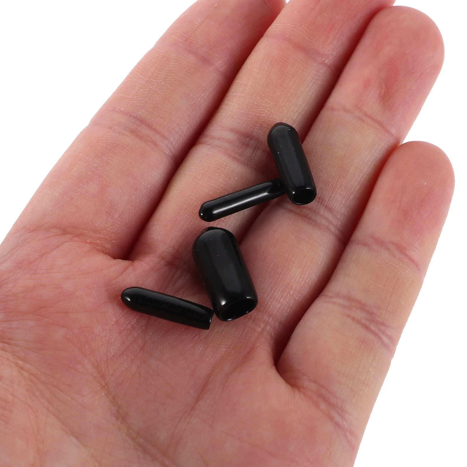 

200pcs Thread Protector Black End Caps Screw Reinforcement Plastic Pvc Wire Cap Covers Bolt Protective Storage Tools