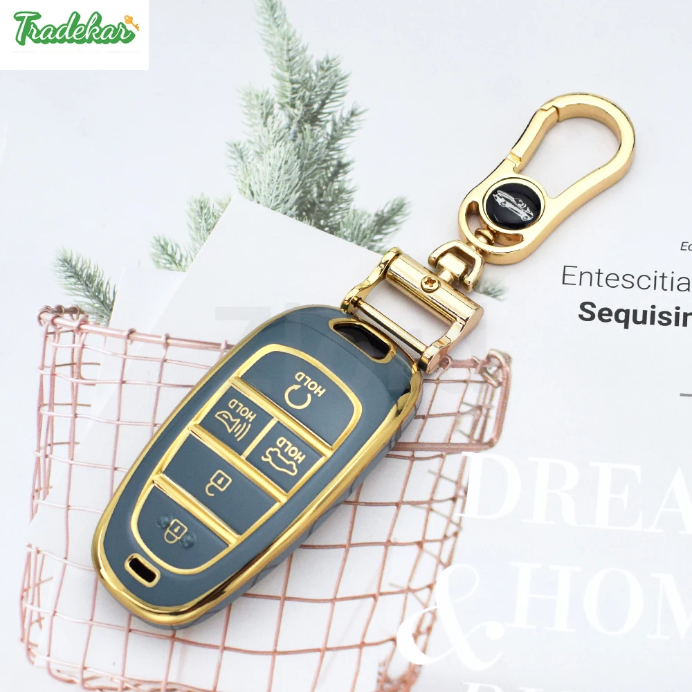 TPU Set 4/5 Button Car Key Case for Hyundai Sonata Sel Ev 6 Ev 8 IONIQ 5 Tucson Sonata 2020 Grandeur 2020 Sonata Limited