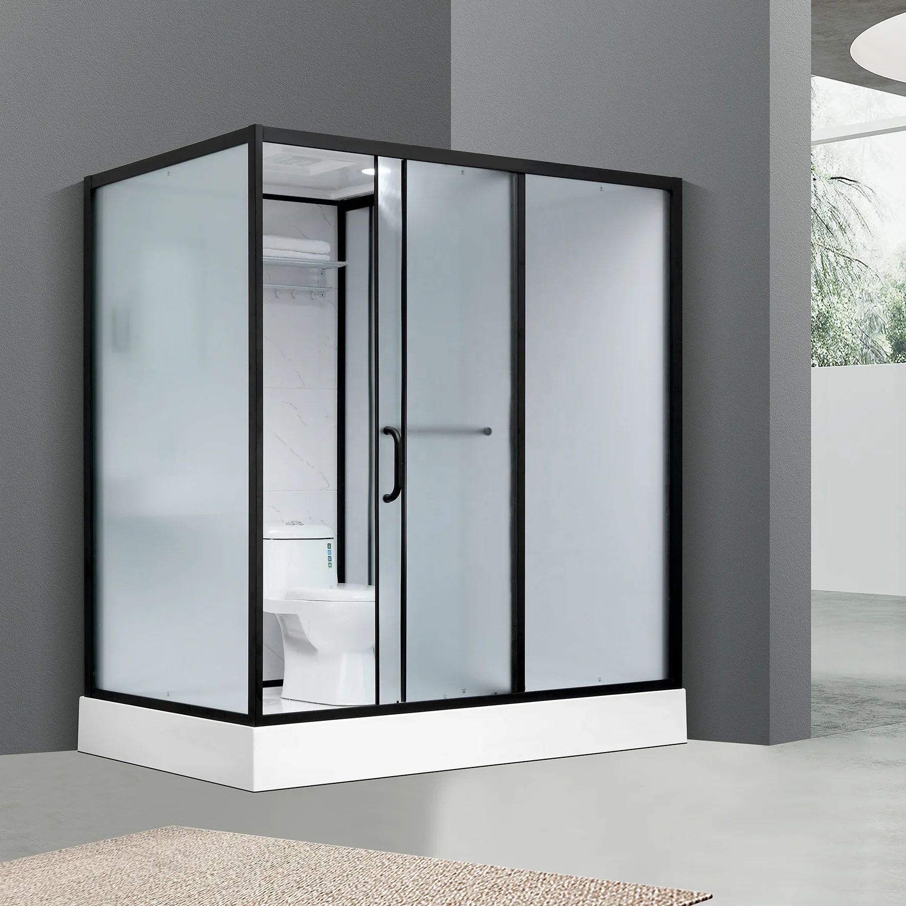 Indoor all in one portable bathroom prefab shower room with toilet shower rooms cabin prefab