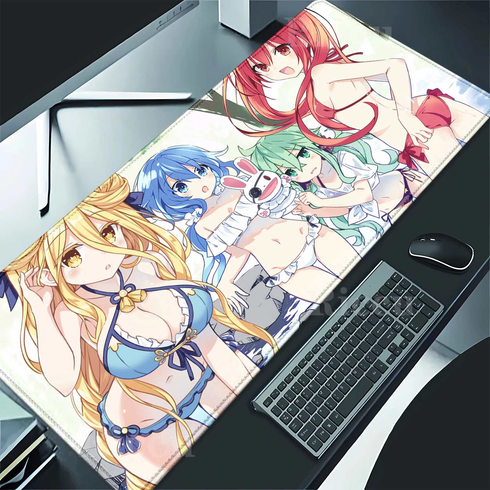 Коврик для мыши Date A Live, аниме, геймерский шкаф, настольный коврик, клавиатура, компьютер, мягкая настольная панель, аксессуары для игровых офисов, коврик для мыши teclado