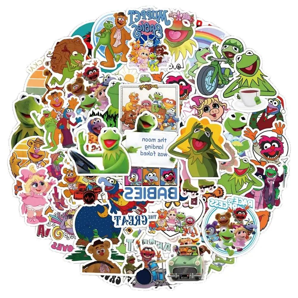 50PCS Giant Frog Puppet Doodle Waterproof Sticker Cartoon Creative Trend Decorative Skateboard