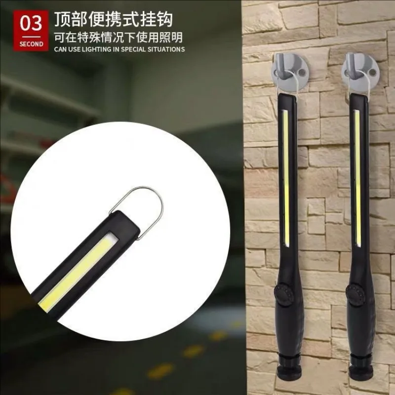 

Рабочий фонарь с зарядкой через USB COB, вращающийся с магнитом и крючком, светильник для ремонта автомобиля, аварийное освещение