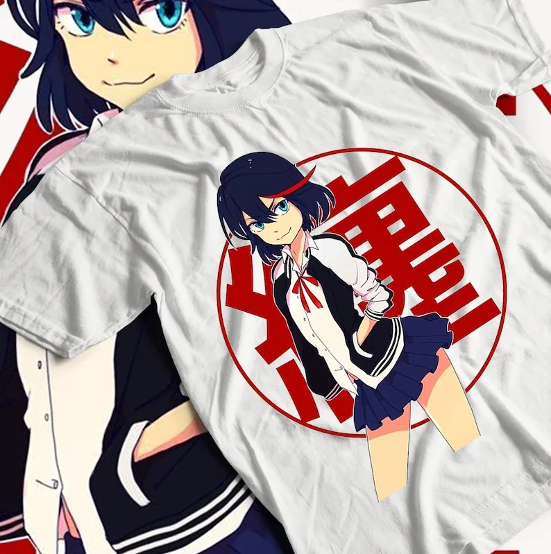 Kill La Kill Y2K Aesthetic T shirt Trendy Oversized Unisex Vintage Loose Short Sleeves Classic Streetwear high quality soft tee