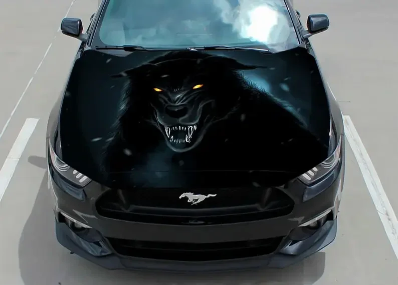 Car hood decal, wolf, angry, vinyl, sticker, graphic, wrap decal, truck decal, truck graphic, bonnet decals, skull, f150, Custom