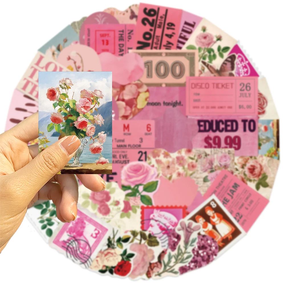 

10/30/50pcs Cartoon Pink Girl Aesthetic Stickers Cute Graffiti Sticker Decoration DIY Scrapbooking Suitcase Phone Kawaii Decals