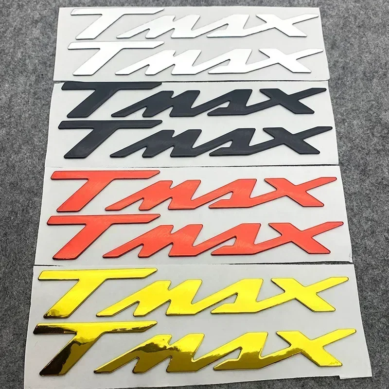 Logotipo modificado para motocicleta TMAX, calcomanía 3D para el cuerpo del tanque, impermeable, emblema para Yamaha TMAX500 TMAX 530 500, 2 uds.