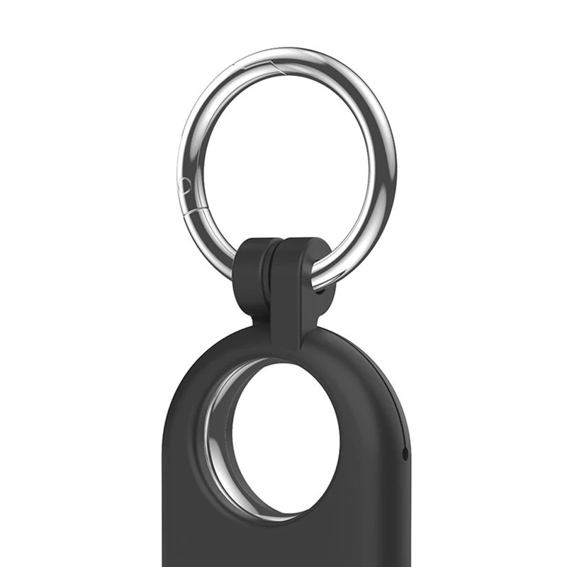 Para Samsung Galaxy Smarttag 2 Locator Capa protetora de silicone macio com anel de ferro, branco