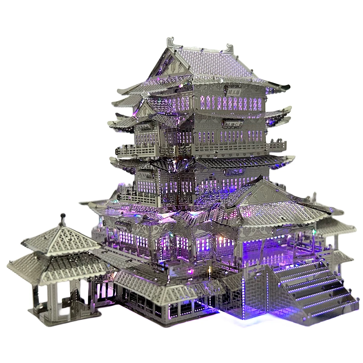 Tengwang Pavilion 3D Metal Puzzle Model importer Kit, Tour Eiffel DIY, Jouets pour adultes, Cadeau d'anniversaire