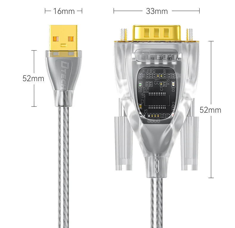 

Мужской разъем DB9 с набором микросхем FTDI FT231 USB-кабель-адаптер последовательного преобразователя 2.0 в RS232 2 м