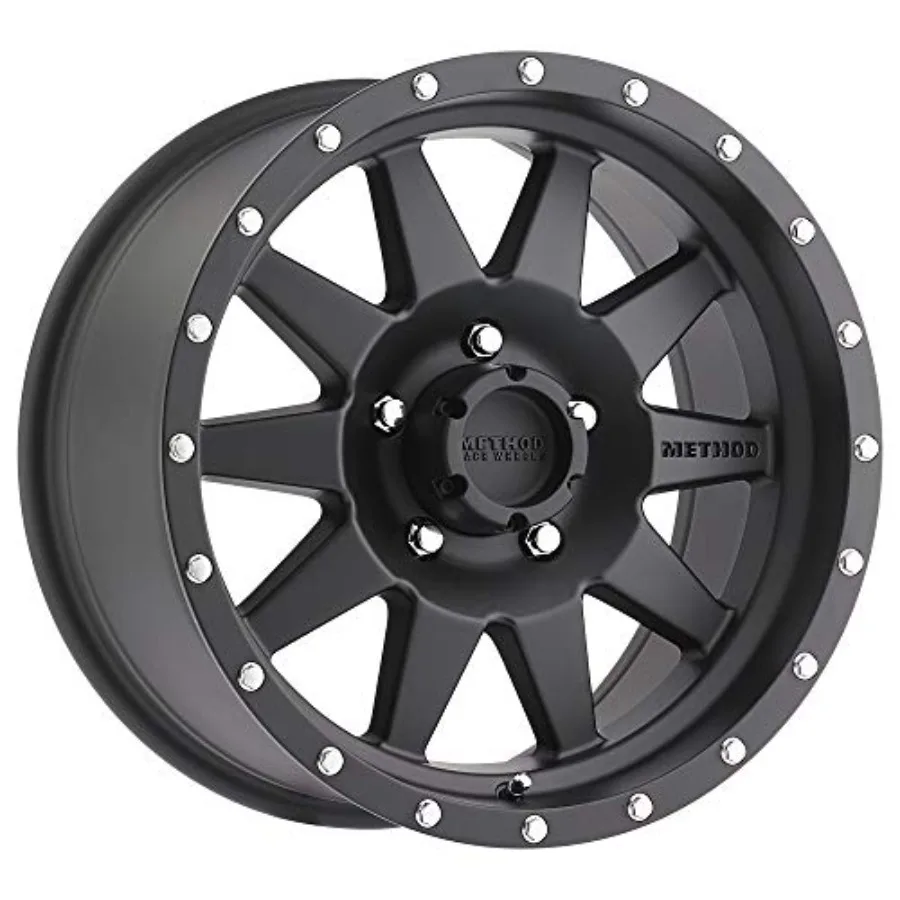 

301 The Standard Matte Black 17x9 5x5 12mm offset 4.5 Backspace
