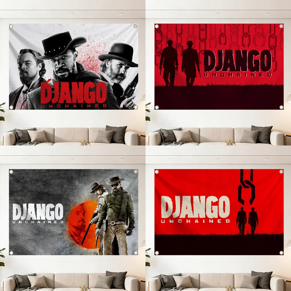 Film Django Unchained flag Decoration Outdoor Picnic Party Art Hanging Home Camping Party Banner Best sellers