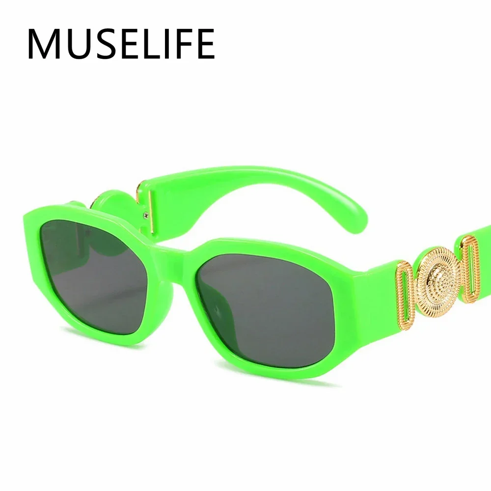 

Retro European and American Women's Sunglasses Korean Fashion Sunglasses Cool Male Stars Same Style Personality Box Metal High