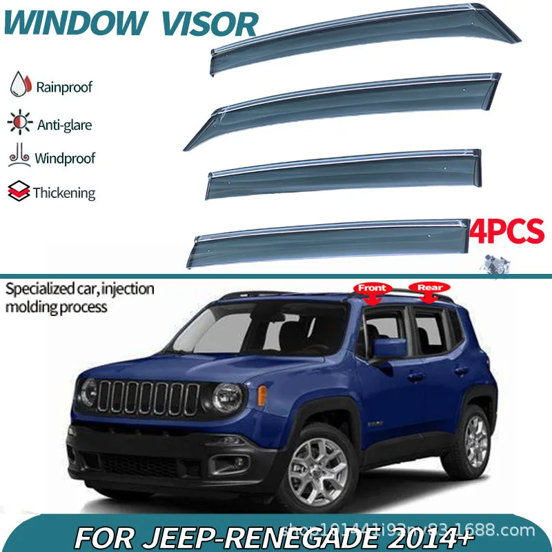 

Suitable for Jeep Renegade weather shield Jeep Renegade 2014-2023 Window visor