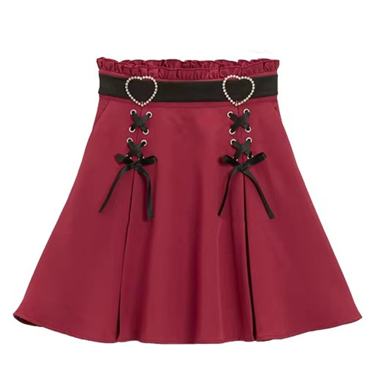 Jirai Kei Skirt Japanese Cosplay Dark Skirt Cute Mine Style Dress Red Black Pink Kawaii Y2K Kawaii Sweet Girly Halloween Costume