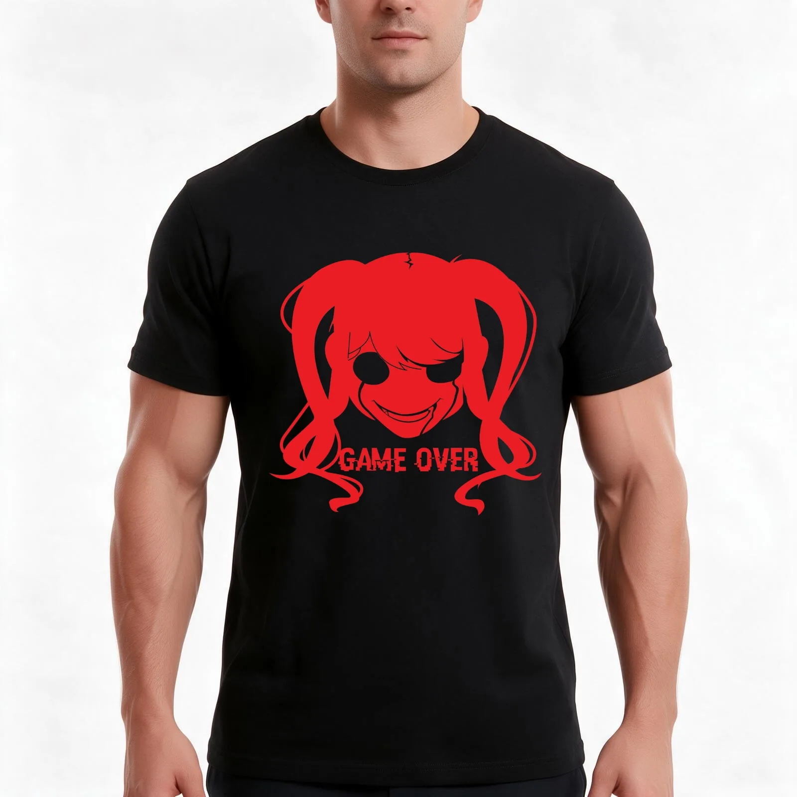 Fun Girl - Yandere Simulator T-Shirt, Summer Casual Cotton Tee, Oversized Streetwear Tops, Vintage Graphic Print, 100% Cotton