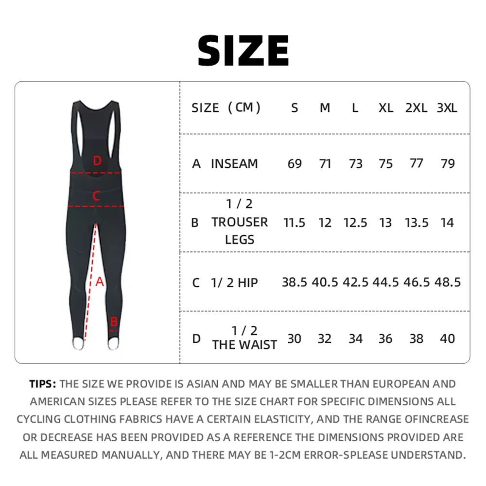 YKYWBIKE Thermische Winter‑Radhose mit Steg Atmungsaktiv Warm Trägerhose für Rennrad MTB Kaltwetter‑Fahrten 5‑15°C – Detail 1