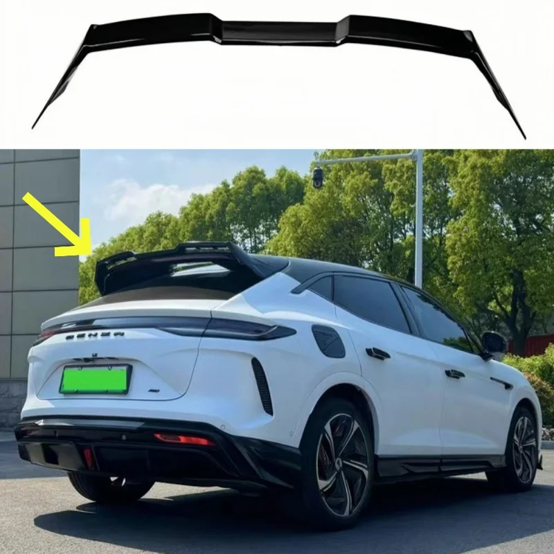 

Для BYD Denza N7 2024 + аксессуары для стайлинга автомобилей, внешняя наклейка, спортивная задняя пластина на крыло, фиксированный ветровой задний спойлер