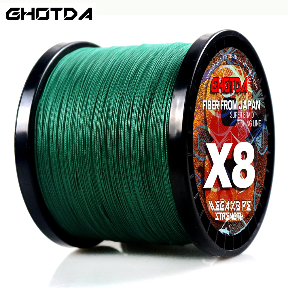 GHOTDA 8 Strand Braid Fishing Line Multifilament 300M 500M 1000M Carp Fishing Japanese Braided Wire Cord Fishing Accessories Sea