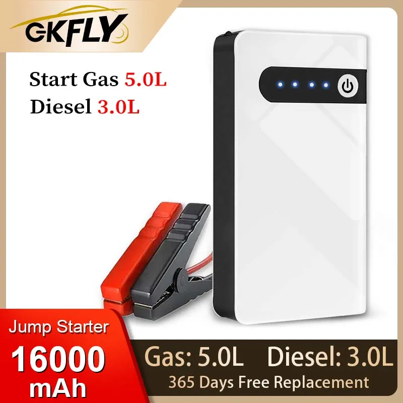 GKFLY Universal Car Jump Starter 12V Starting Device 12000mAh Power Bank Car Battery Booster Charger For Petrol Diesel