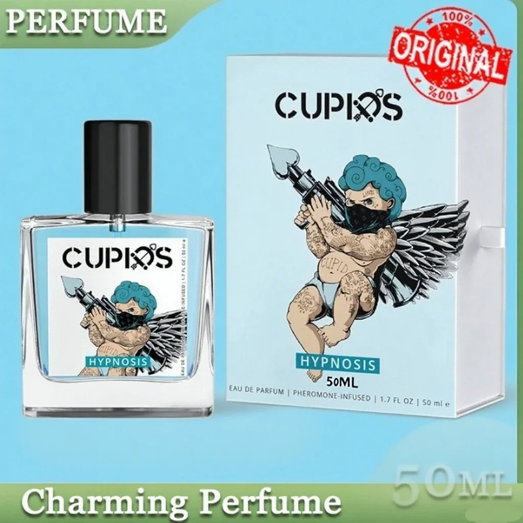 Colonia de feromonas Cupido original para hombre de 50 ml | Fragancia rica, hipnótica y rica, duradera, madura | Spray corporal con perfume de alta calidad