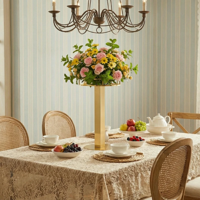 

2PCS Stainless Steel Column Holder Wedding Accessories Dessert Table Birthday Party Display Decorations Floral Arch Stan