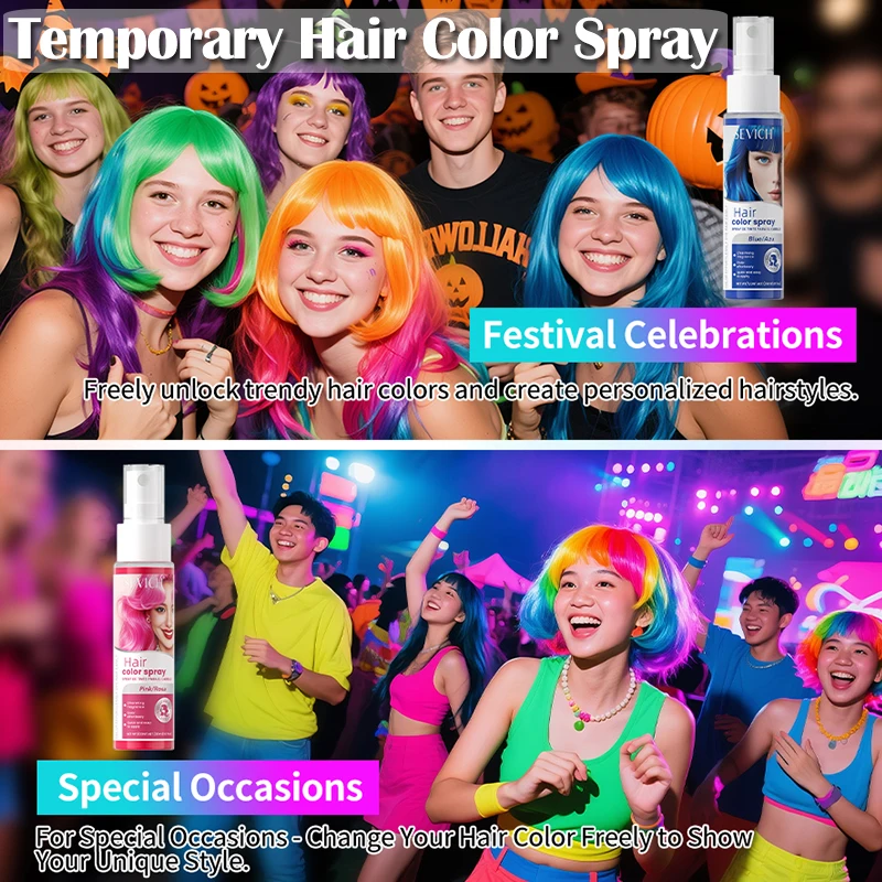 

Temporary Hair Color Spray Disposable Hair Chalk Powder Halloween Party Hair Colour wax One-Time Washable Hair Dyeing product
