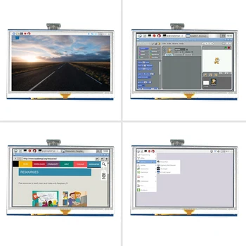 5 inç LCD HDMI Dokunmatik Ekran TFT LCD Panel Modülü 800*480 Muz Pi için Raspberry Pi 4B Raspberry Pi 3 Model B/B+