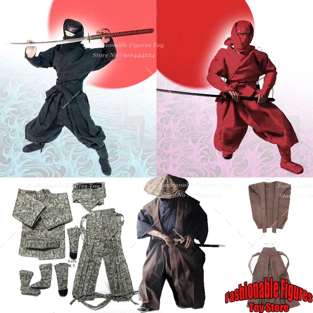 Toys Tao 1/6 Men Soldier Japanese Samurai Suit Ninja Uniform Coat Pants Training Clothes Set For 12'' Action Figure Body Model