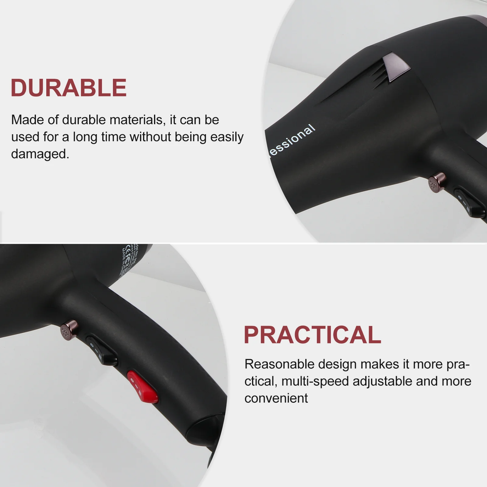 

1 шт. фен 2400 Вт бесшумный мощный многоскоростной регулируемый домашний фен-концентратор диффузор профессиональные волосы