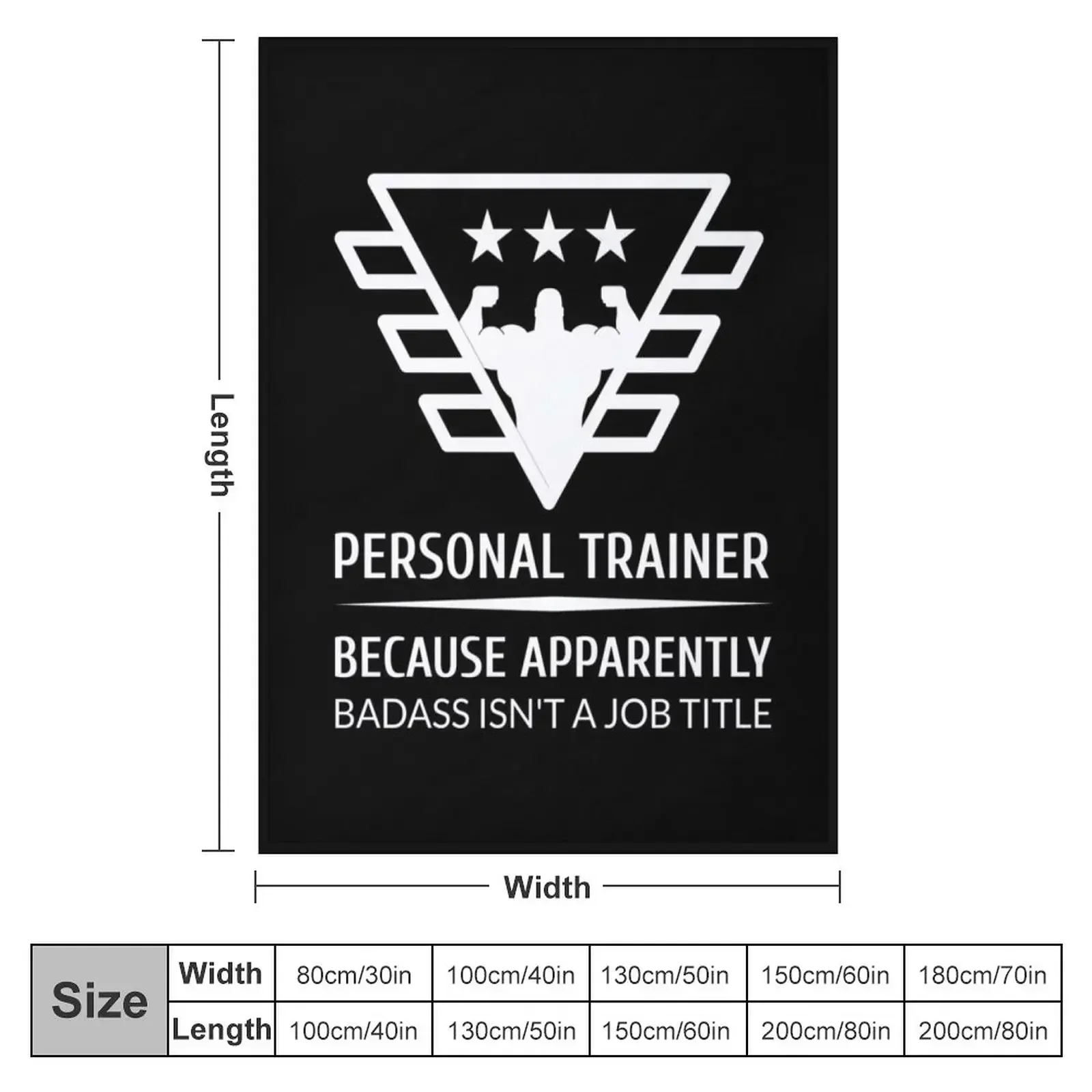 Personal Trainer Because Apparently Badass Isn't A Job Title Throw Blanket Kid'S Beautifuls funny gift Camping Blankets