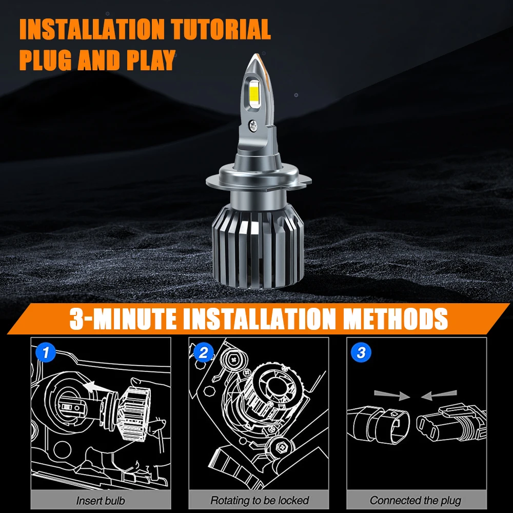 H7 سيارة مصابيح كهربائية Canbus H4 LED المصباح 1400000LM 280W H1 H11 9005 HB3 9006 HB4 9012 مصابيح السيارات 6000K 3570 CSP رقاقة 12V