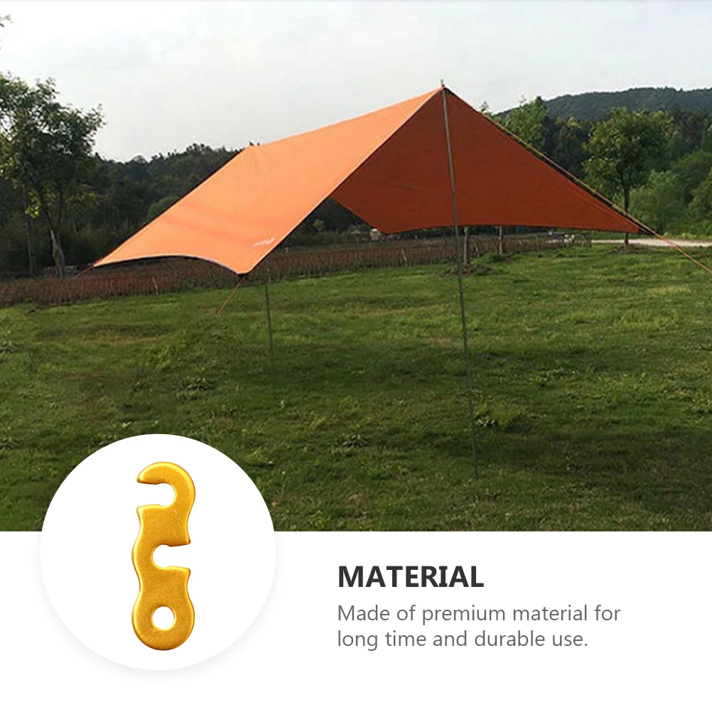 

10pcs Tent Wind Rope Buckle Camping Supplies Lightweight Aluminum Alloy Adjustable Length Outdoor Canopy Fixed