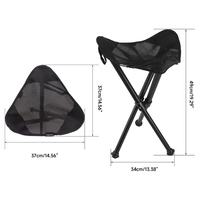 Tripod ChairsPortable Folding Tripod Stool Fishing Chair for Camping