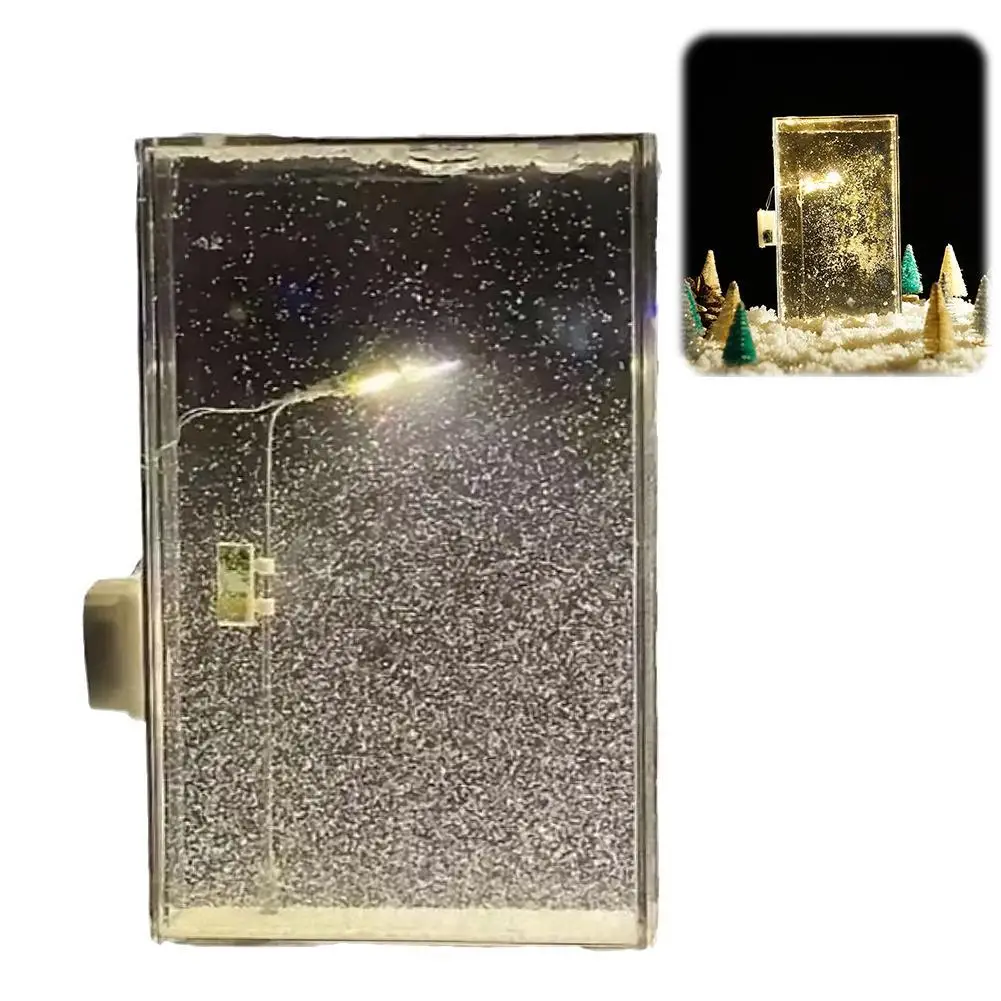 Luce notturna magica natalizia Kit illuminazione nevosa Lampada da comodino Decorazioni arti e mestieri per bambini e adulti Giocattolo