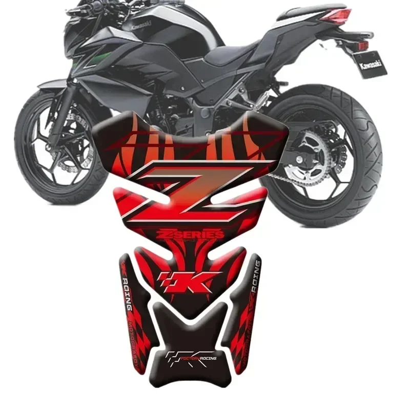 

For KAWASAKI Z250 Z300 Z400 Z650 Z750 Z800 Z1000 Z900 Motorcycle Motor Tank Pad Protector 3D Gel Sticker Decal - 2