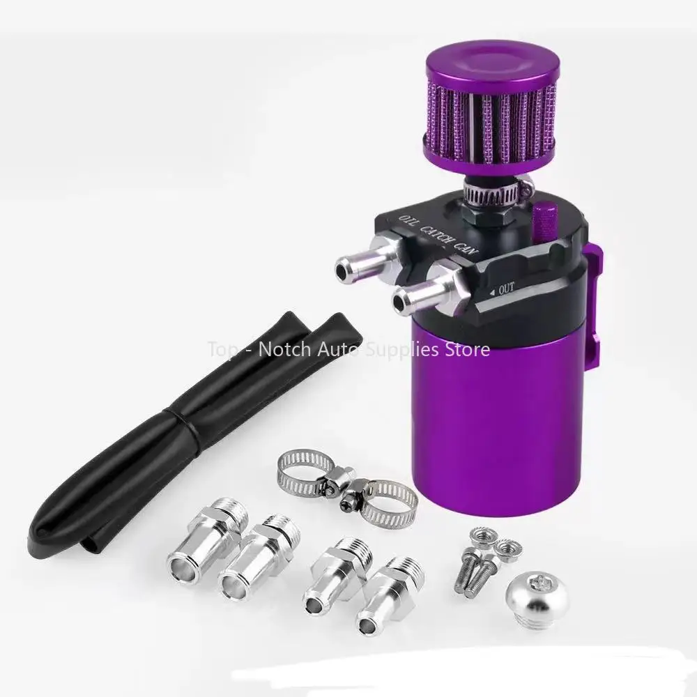 تعديل السيارة EBAY تعديل الملحقات وعاء النفط تنفس مع مرشح فارغ تنفس رئيس شقة وعاء إعادة تدوير زيت النفايات #6