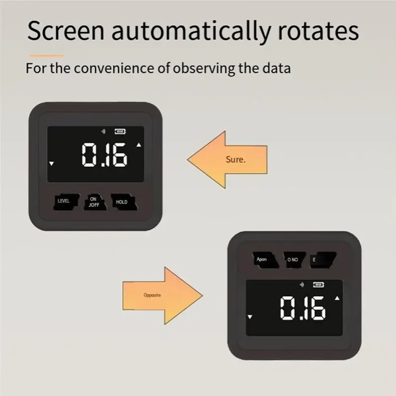 صندوق مشطوف لمقياس الميل منقلة إلكترونية مع مكتشف زاوية إلكتروني بإضاءة خلفية، #3