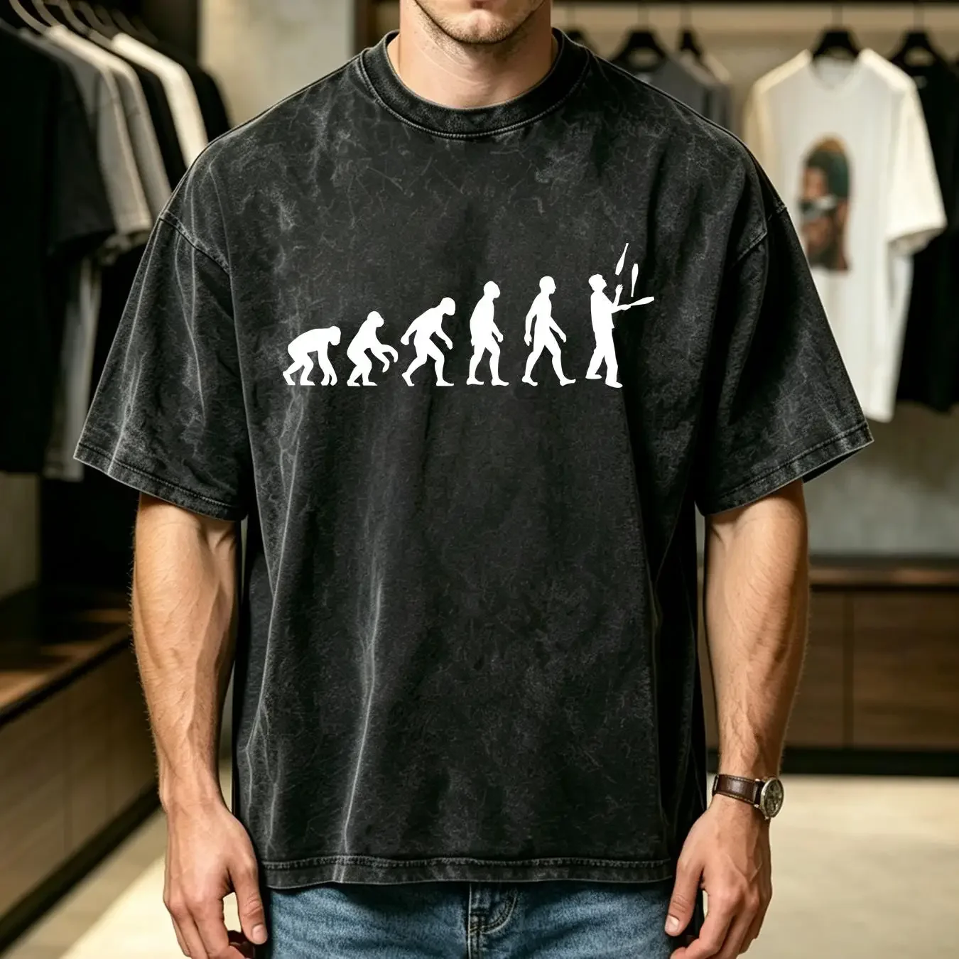 washed T Shirt Evolution Of Man Juggler Mens Juggling Balls Ball vintage Washed Unisex graphic homme streetwear Stylish Soft