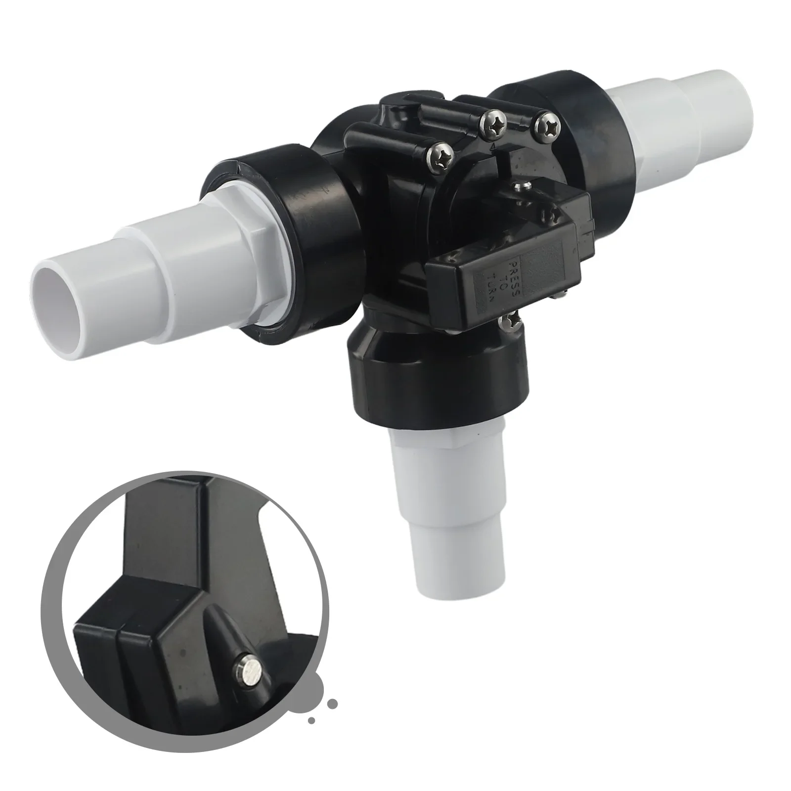 

Swimming Pool Valve Controlling Equipment Hose Diverter 1.5 Inch 3 Way Adjustable Clean Connectors Pipe Connection