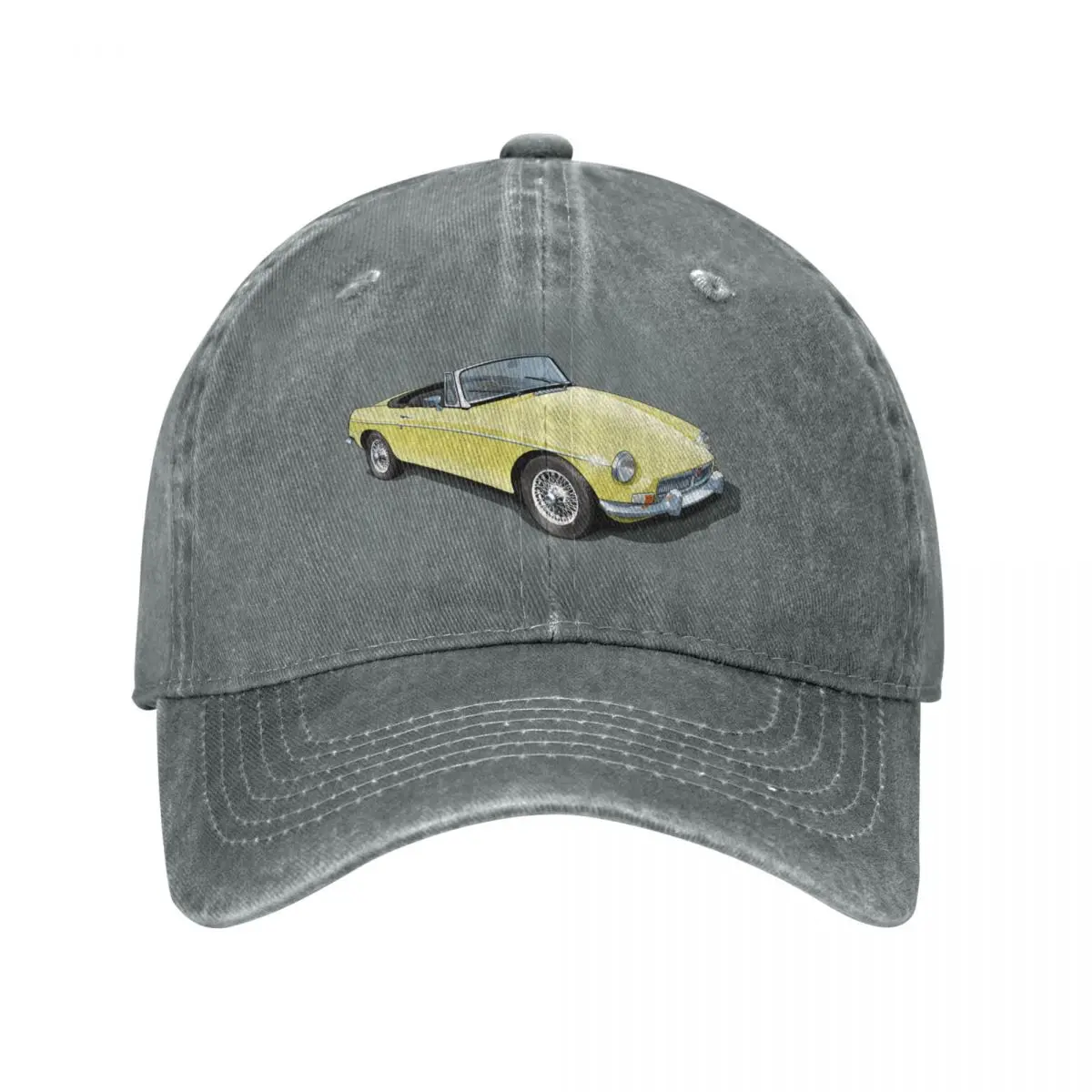 

MGB Roadster in pale primrose Baseball Cap Trucker Hat Streetwear Horse Hat Hats For Women Men's