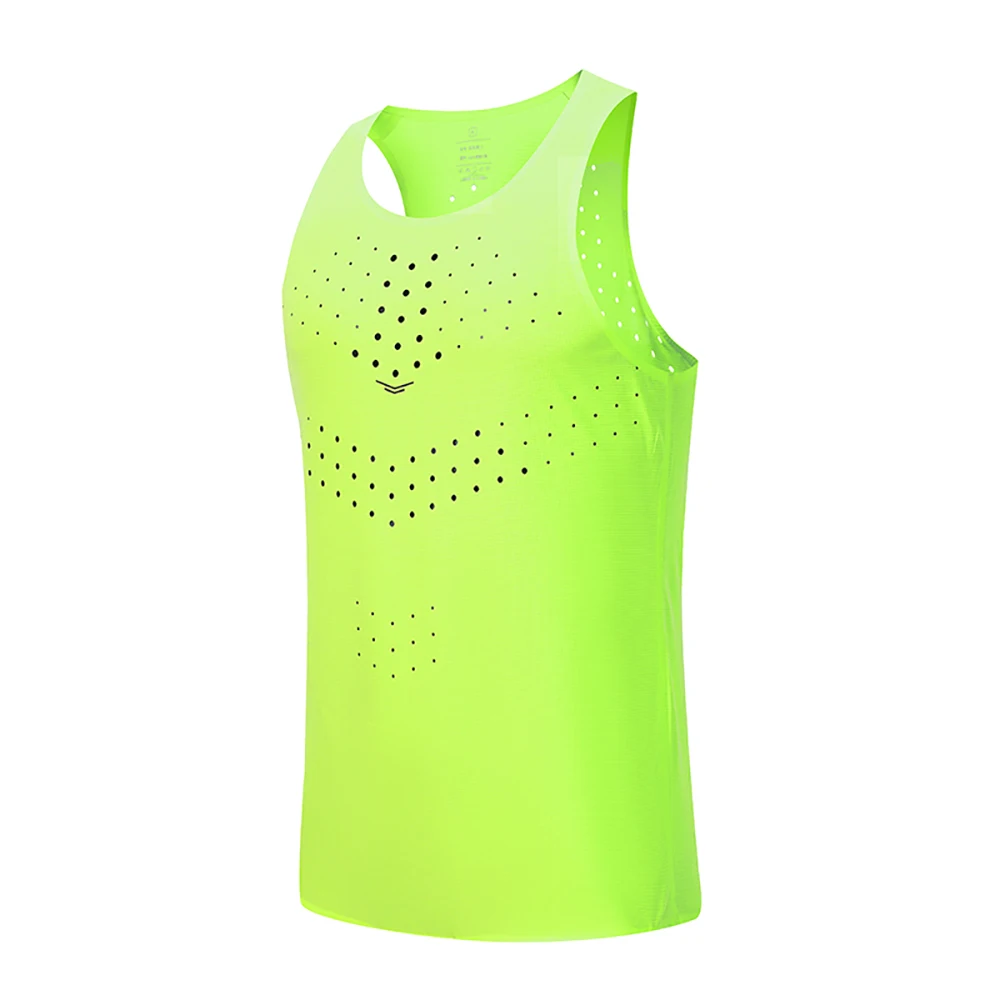 Mannen Tanktop Runnning Speed Singlet Fitness Shirt Vrouwen Mouwloos Vest Atleet Trackfield Singlet Maatwerk