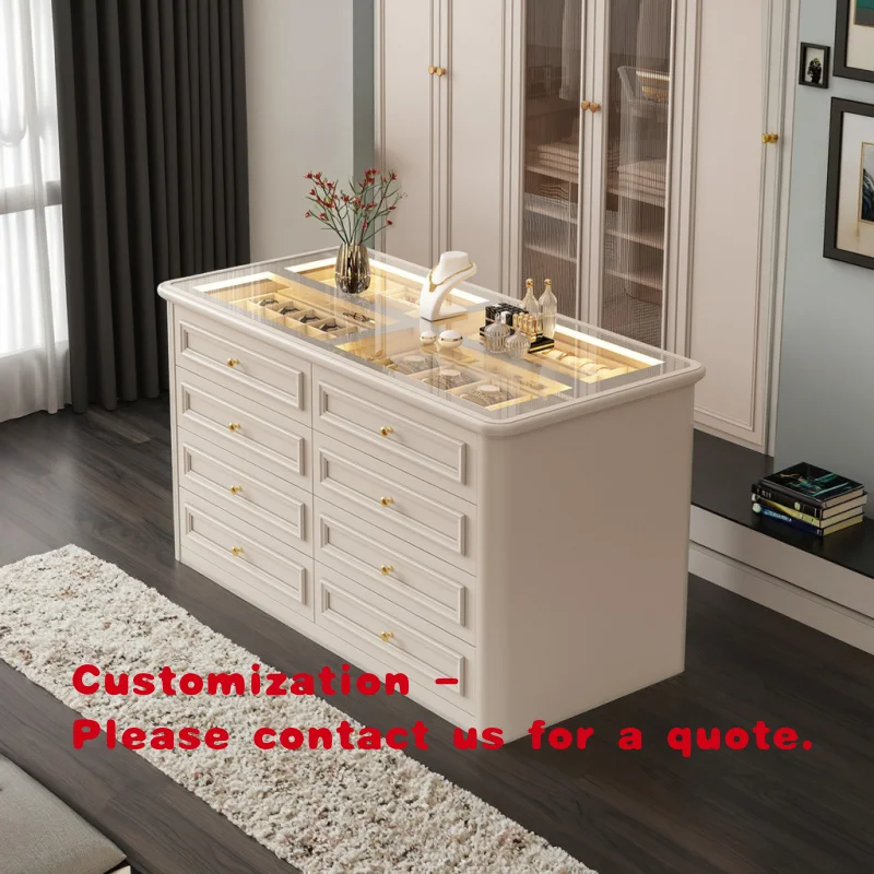 custom.Clothing Store Cloakroom Nakajima Stone French Style Film Studio Jewelry Display Cabinet Drawer Chest Storage