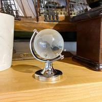 Mini Clear Round Earth Globe Rotating World Map Crystal Glass Balls Stand Desk Decoration Gifts Home Decor