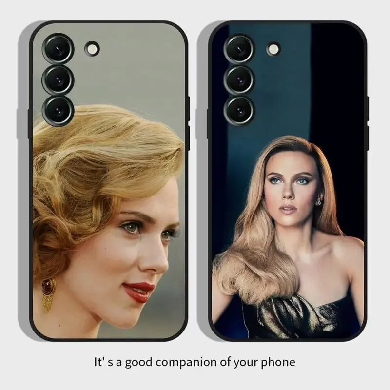 S-Scarlett J-Johansson Phone Case For Samsung Galaxy,S,23,22,21,20,10,e,9,8,7,6,5G,plus,edge,ultra,lite Black Soft Cover