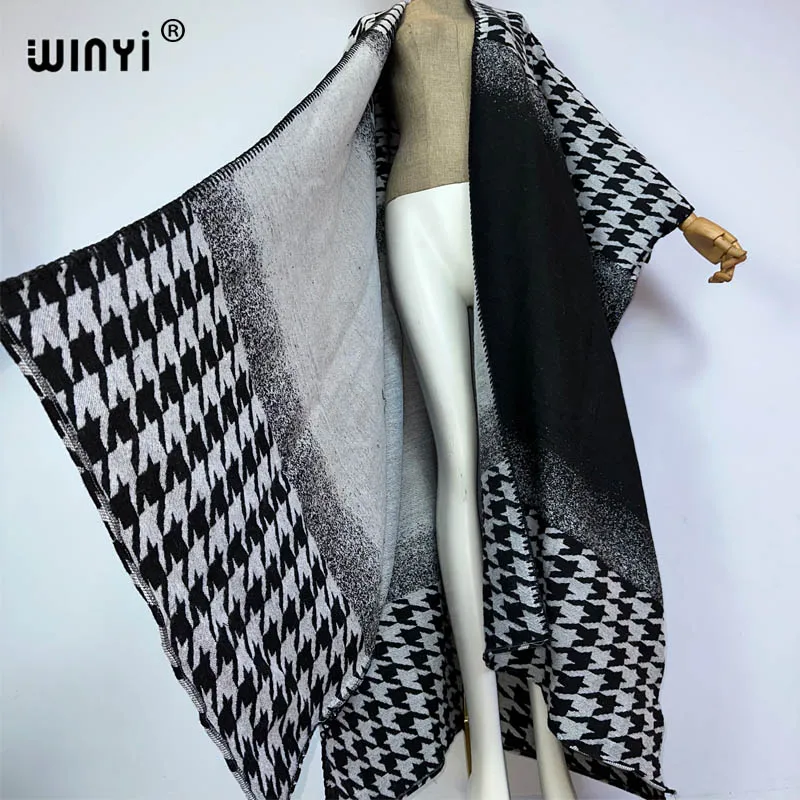 WINYI-vestido de Invierno para mujer, abrigo suelto de piel de lujo Retro, abrigo de plumón largo grueso y cálido, cárdigan de moda de Oriente Medio, abaya de invierno