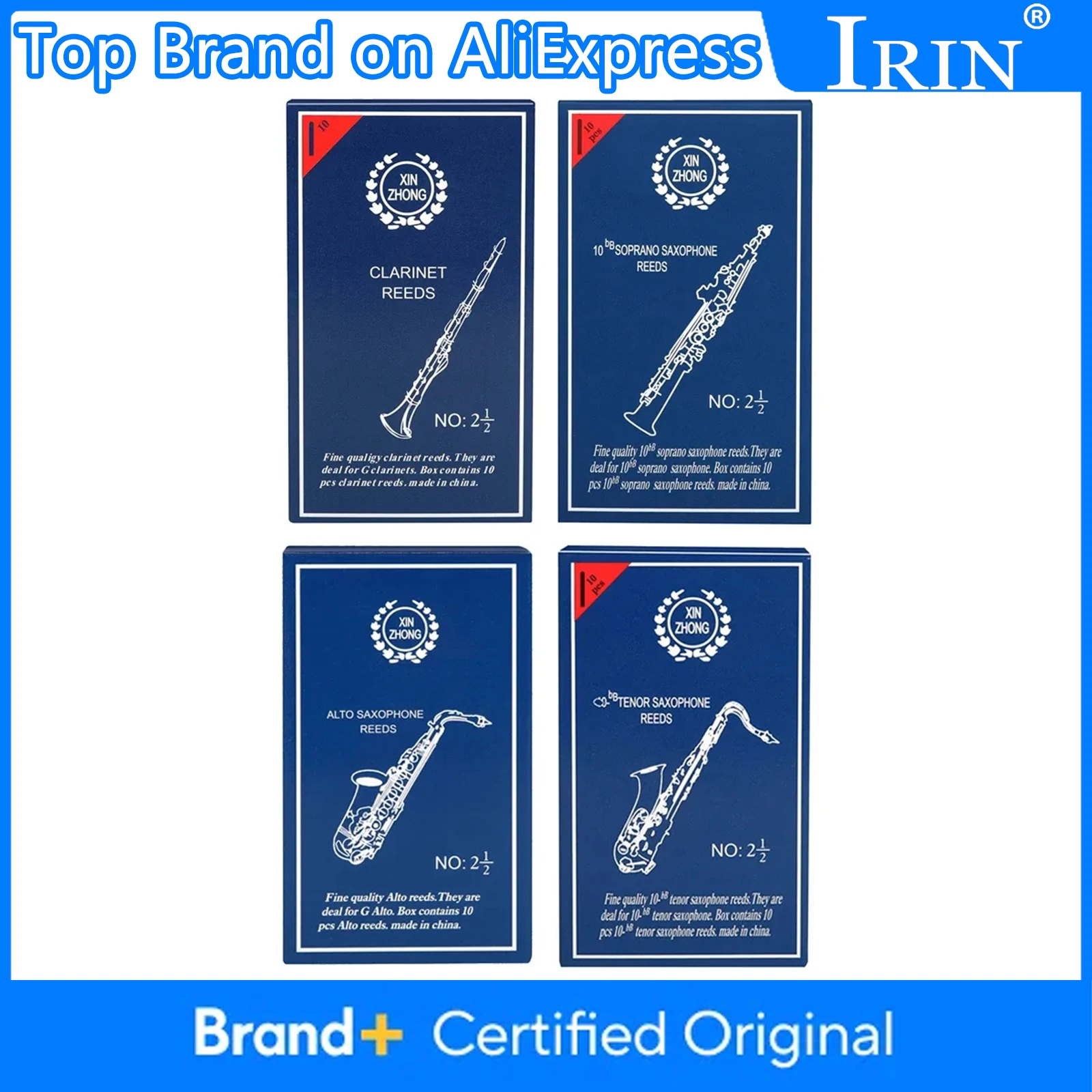 

10 шт./компл. трости для кларнета Bb, трости для электросаксофона, прочные трости 2,5 для кларнета, сопрано, альт, тенор-саксофона, аксессуары для деревянных духовых инструментов