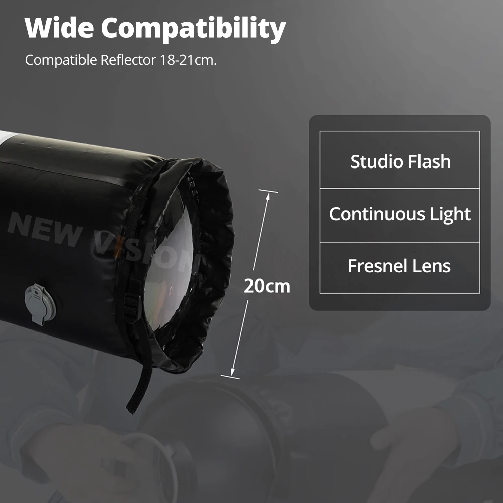 LIGHTBANK  Air Tube Inflatable Softbox for Aputure Nanlite Godox ZHIYUN COLBOR Video Light Diffuser Accessories
