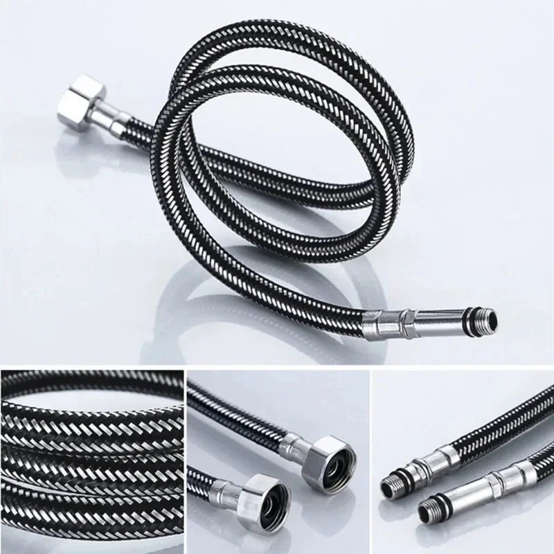 G1/2 Tube Pipe Hose Stainless Steel Nylon Braided Silicone Plumbing Thermoresistant Tap Basin Faucet Sink Kitchen Bathroom